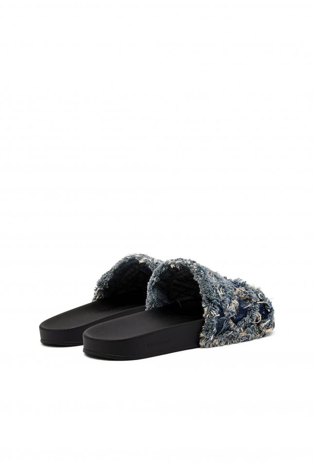 SA-SLIDE D DENIM SANDALS