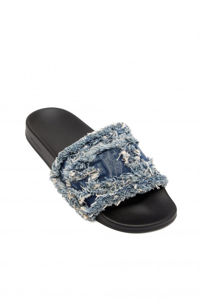 SA-SLIDE D DENIM SANDALS