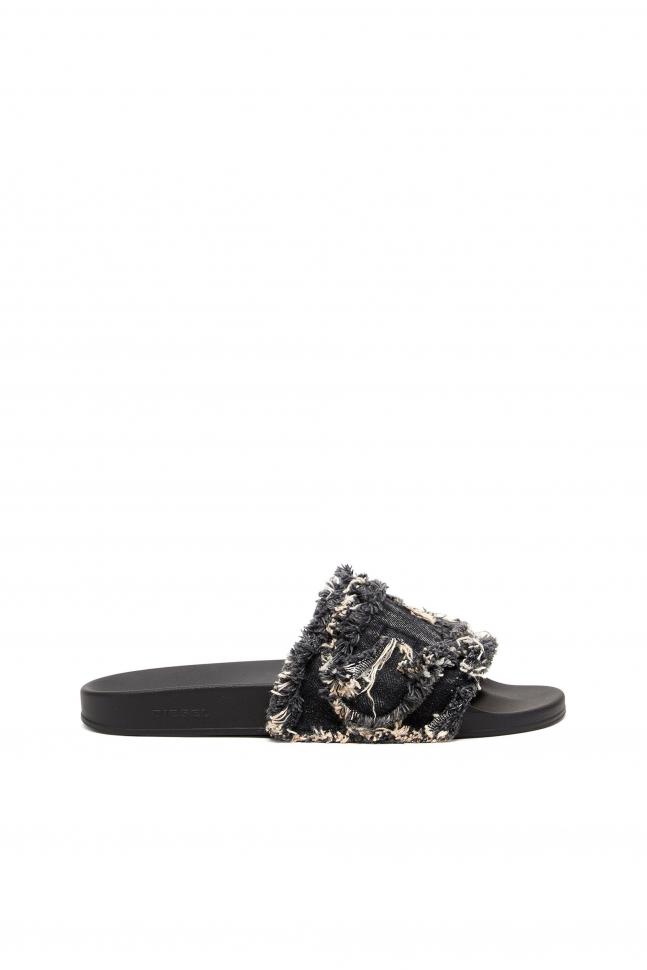 SA-SLIDE D DENIM SANDALS